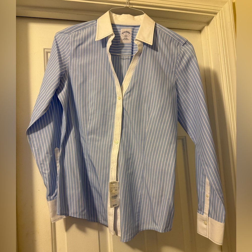 Brooks Brothers Light Blue Striped Dress Shirt